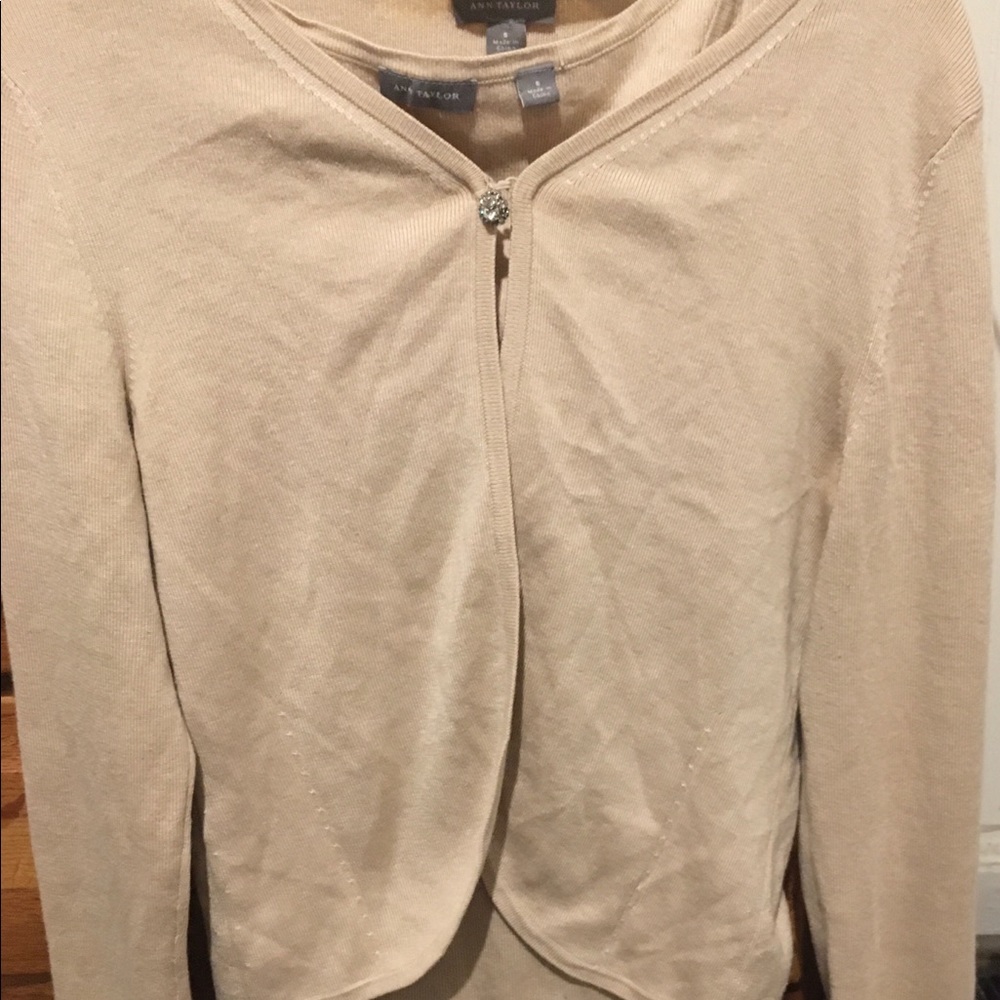 ANN TAYLOR CARDIGAN & BLOUSE SWEATER